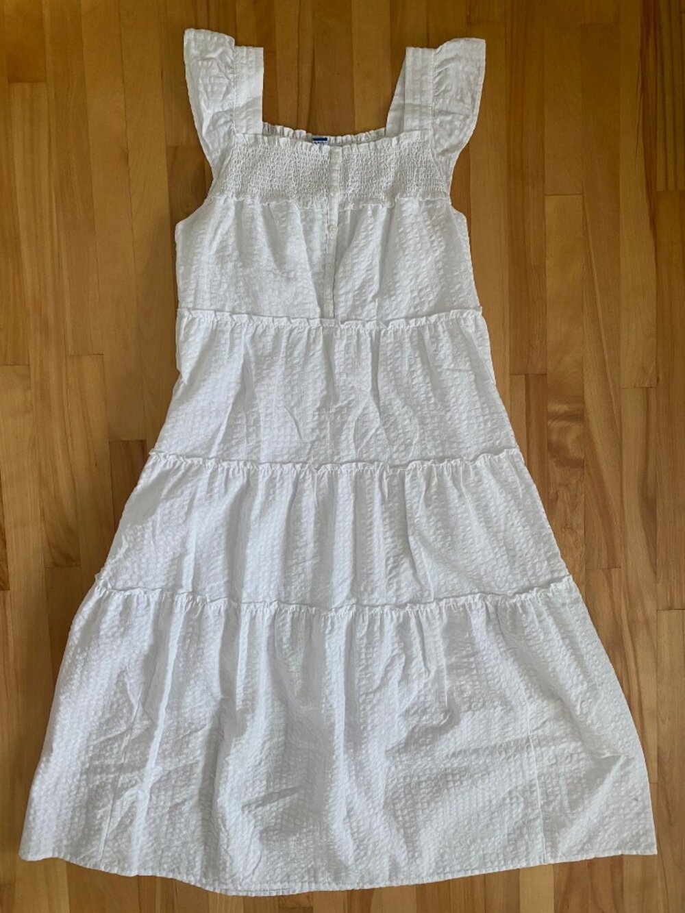 Really Cut Summer Boho Women White Dress With Pockets Old Navy
